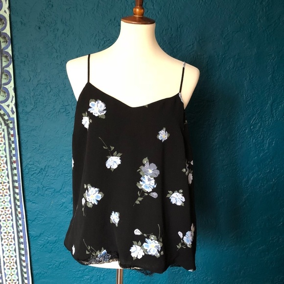 MOSSIMO Floral Print Adjustable Strap Camisole - Picture 5 of 11
